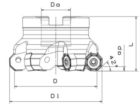 FACE MILL CUTTER HWM 42E-05  FACE MILL CUTTER HWM 42E-05